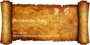 Moldován Ida névjegykártya